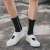 Black socks women's stockings striped summer lovers socks 100% cotton breathable deodorant white stockings men's  cotton