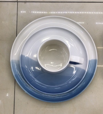 Hotel/Household gradient Blue Ceramic dishes Series