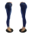 Long stretch low waist tight sexy European and American high fringed feet turn over blue women's denim trousers