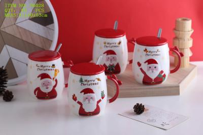 Vigo Cartoon Mugs Instagram Christmas Mugs Cute ceramic creative students with a ladle for breakfast milk water mug