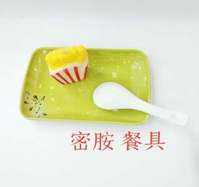 Rectangular tray household Teacup tray miamine tea tray European Living room water cupcake fruit tray 2 yuan