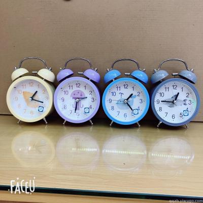 3-Inch Bell Alarm Clock Marine Animal Fresh Color Luminous Ultra-Quiet Gift for Children Alarm Watch