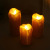 LED Electronic Candle Light Simulation Smokeless Candles Glitter Tears Candle Light Tears Gold Powder Double Lamp Swing 3PCs