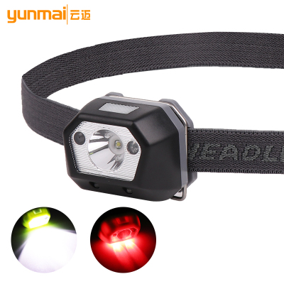 Cross-Border New Arrival XPe + Led Red Light Induction Mini Headlamp Built-in Battery USB Charging Hat Clip Lamp Headlamp