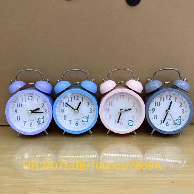 3 Inch Gold Ringing Bell Modern Simple European Mute Alarm Children Gift Study Living Room Pendulum Clock