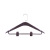 High-End New Custom Black Trousers Clip Hanger Thickened Men's Clothing Women's Clothing Store Non-Slip Wardrobe Wooden Clothes Hanger Bag