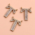 T-Shaped English Letter Accessories DIY Handmade New Pendant Zircon-Laid Necklace Accessories Micro-Inlaid Accessories