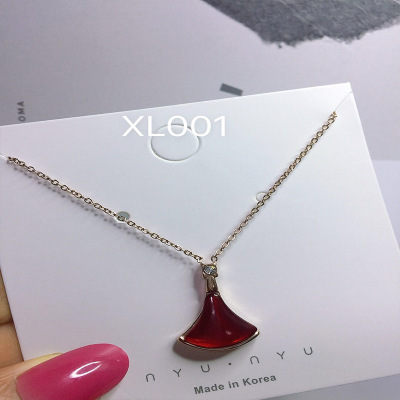 Internet Celebrity Popular Ornament Niche Internet Celebrity Choker Personality and Fashion Sector Affordable Luxury Titanium Steel Dress Pendant