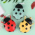 2020 New Seven Star Ladybug Beauty Mirror fill light lamp charging fan USB Mini Beetle hand-held small electric fan