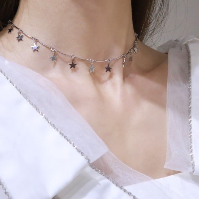 Sexy And Invisible Neck Children 'S Clavicle Female Fashion Short Clavicle Chain Neck Pearl Necklace Necklace