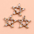 Metal Hollow Diamond Five-Pointed Star Necklace Pendant Connecting Piece Diy Ornament Handcraft Material Accessories