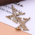 High-End English Letters X Brooch Accessories Simple Anti-Exposure Accessories Small Pin Fashion Ornament Material