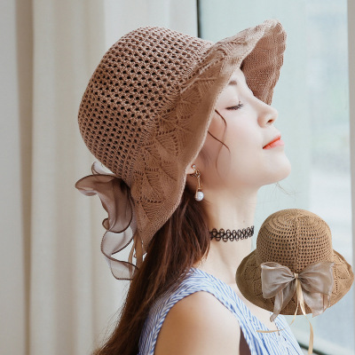 Ladies Summer Sun Hat Korean version of fashion Hat new cotton and linen are able Sun Hat outdoor basin hat