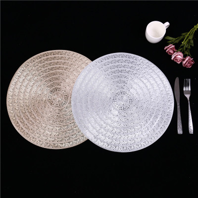 European Style Hotel Restaurant round Bronzing Anti-Scalding Insulated Dining Table Mat Hollow Decoration Western-Style Placemat