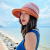2020 Female Summer Korean version versatile fashion Sunshade hat folding along the Tidal grass Sunshade Hat Ladies Holiday Sunblock Cool Hat