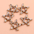 Metal Hollow Diamond Five-Pointed Star Necklace Pendant Connecting Piece Diy Ornament Handcraft Material Accessories