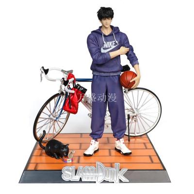 Wansheng animation Slam Dunk master Xiangbei Five tigers Liuchuan Maple bike scene GK statue model box manual