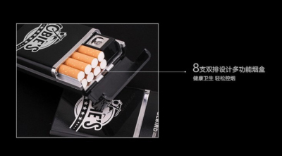 8 cigarette lighters with USB charging lighter ultra - thin windproof lighter