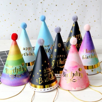 Party Hat Festival decoration Ideas Headwear products Web celebrity hair Hat Adult Cartoon Children Concave Shape is dressed up