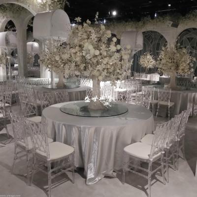 Crystal Chair Banquet Center of Guiyang Resort Hotel theme wedding transparent bamboo chair outdoor acrylic crown chair