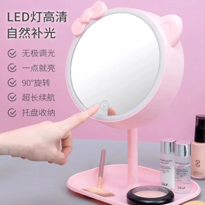 Product Best-Selling Stall Hot Sale LED Light HD Natural Fill Light Makeup Mirror 90 Degree Turning Table Lamp Wholesale