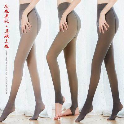 220g Socks ash through skin leggings female qiu dong the hook silk holiday through meat even foot trousers manufacturers