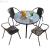 outdoor table and chair patio balcony table and chair set Iron art waterproof sunscreen outdoor leisure combination