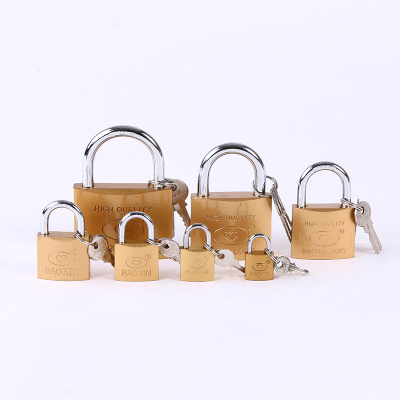 And then yee Warehouse door anti-theft anti-rust hair locks small padlock imitation copper padlock bag Zipper lock