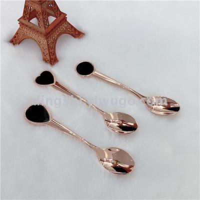 Guangdong Zinc Alloy Spoon Rose Gold Spoon Gift Spoon Customizable Logo Laser Advertising Language