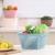 D03-751 Household Supplies Pp Hollow Basket Simple Modern Style Drain Basket Kitchen Vegetable Washing Basket Fruit Storage Basket