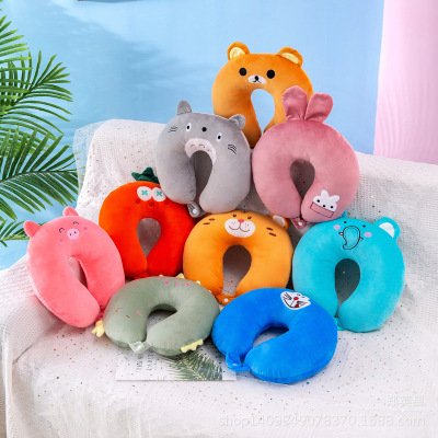 Wholesale cartoon u - shaped pillow cervical neck pillow u drive travel neck pillow student lunch nap pillow, can be customized