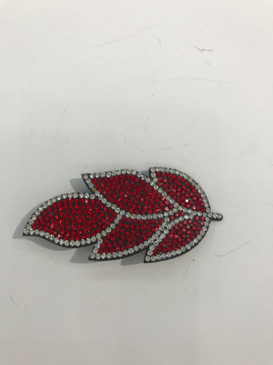 Leaves Full Diamond Red BB Clip