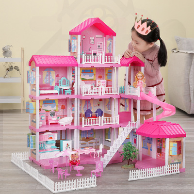 Sugar m princess house play toys simulation model of the princess castle suit villa children 's birthday present