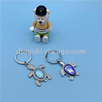 Guangdong Zinc Alloy Key Ring Small Pendant Keychain Cd Pattern Turtle Shape Metal Keychains Customizable Logo
