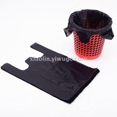 Manufacturers direct from the spot black plastic handle garbage bags vest bags shopping bags