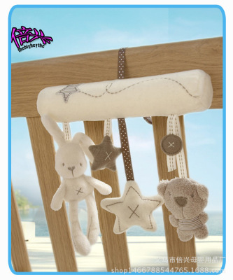 Music bed hanging bunny baby Music car hanging bed winding safety seat plush toy a surrogate dovetail bed bell
