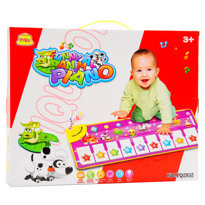 Fancy flash electronic piano music blanket carpet environmental multi - function game pad toys in infants