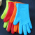 Studying oven Protective hot cover girlfriend heat heat pats five-finger gloves 130g caring Silicone gloves