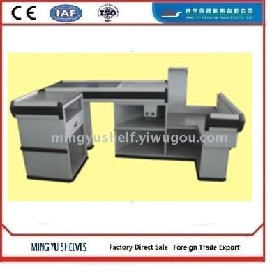 Supermarket Luxury Electric Cashier Automatic Conveyor Belt High-Grade Stainless Steel Cashier Surface