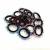8 cm transparent 16 small beads popular adult head ring high elastic rubber band
