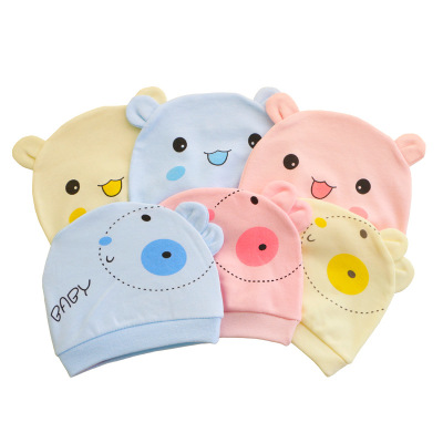 Newborn Baby Cotton Environmental Protection Hat Factory Direct Sales Maternal and Child Supplies Baby Hat Printing Beanie