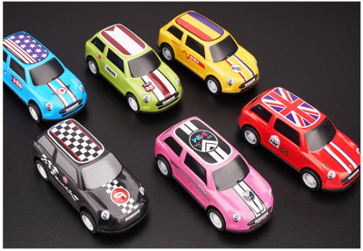 Children's Graffiti tin Carbon alloy Car Cartoon Back to the car Simulation Model Gifts Puzzle Small toys