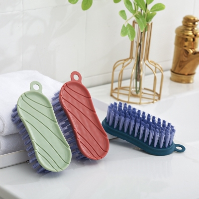 D05-891 Creative Plastic Hanging Clothes Cleaning Brush New Shoe Brush Household Plain Soft Fur Cleaning Brush