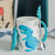 Cute Cartoon Dinosaur Ceramic Water Cup Creative 3D Animal Mug Large Capacity with Lid Spoon Breakfast Coffee Cup