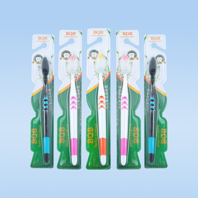 Small Moon Single Toothbrush Bamboo Charcoal Soft Fur Adult Home Use Travel Pack Two Yuan Shop Daily Factory Wholesale