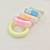 New nylon jacquard two-color white bottom high elastic head ring rubber band does not damage hair quality