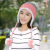 Ms qiu wool knitted cap 2016 new splicing mixed color hat hanging ball ball lovely warm female students