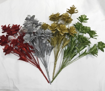 The 12-forked horn Simulates The gold powder plant Flower Christmas cuttings