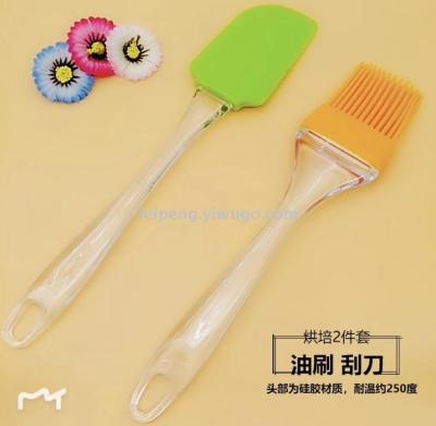 Environmental Security can change the brush head high temperature resistant silicone Kitchen oil Brush Cake Baking tools