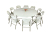 6FT round dining table and chairs set,folded wedding banquet tables 